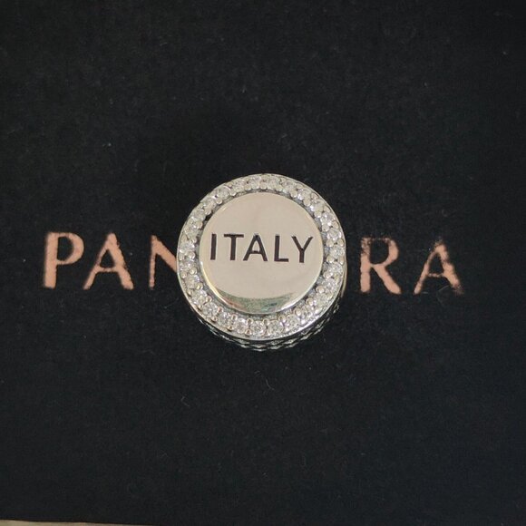 Pandora Italy Flag Bead Charm Bracelet Pendant S925 Silver with box - Picture 2 of 8